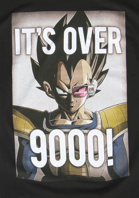Gohan was eventually able to lift the sword, and he even trained hard enough to use it. Dragon Ball Z Over 9000 T-Shirt