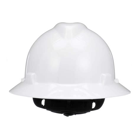 Msa 475369 V Gard Slotted Full Brim Hard Hat With 4 Point Fas Trac Iii