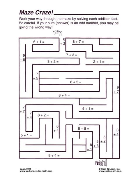 Printable Maze Worksheets For Grade 2 Learning How To Read