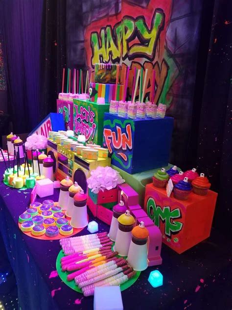 90s Themed Birthday Party Decorations Kara S Party Ideas Pastel 90 S Pop Art Birthday Party