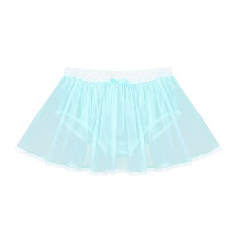 Sissy Mens Lingerie Frilly Lace Short Skirt Panties Tulle Dress Fancy Underwear Ebay