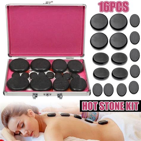 16pcs Hot Massage Stone Basalt Stones Kit Set Spa Oiled Massager Rock Tool Au Ebay