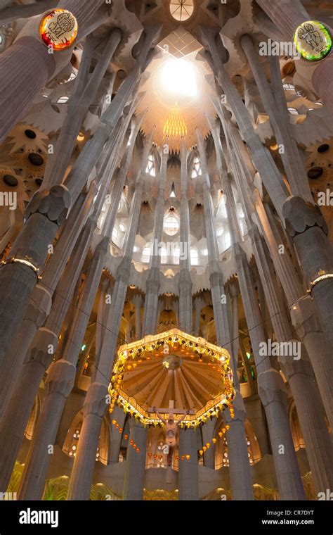 Altar With The Prospectus Of The Choir Organ Interior Of Sagrada