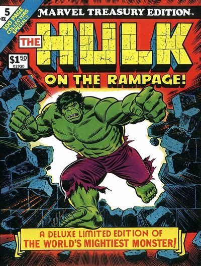 Cover For Marvel Treasury Edition Marvel 1974 Series 5 Hulk Comic