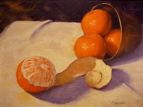 Orange Peeled Original Fine Art Still Life Painting Oil