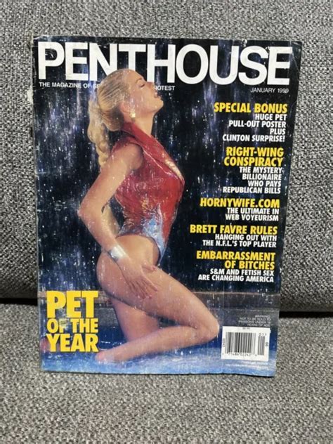 VINTAGE PENTHOUSE MAGAZINE January 1999 Brett Favre Pet Of The Year B16