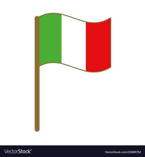 Italian Flag Isolated Icon Royalty Free Vector Image