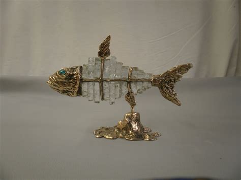 Fish Sculpture Santorini Art Glass