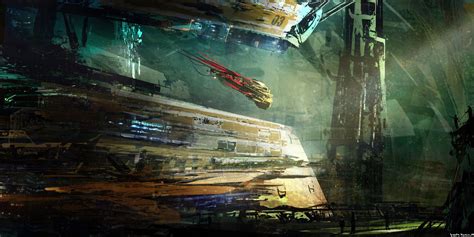 The Art Of Wadim Kashin Daily Art Daily Art Art Space Ships Sci Fi