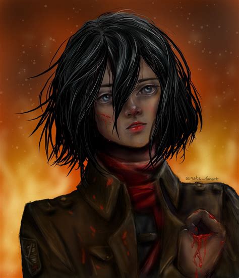 Mikasa Fanart By Me This Is A Redraw Of My Very First Digital Drawing