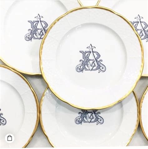 Monogrammed Dinner Plates Dinner Plates Monogram Decorative Plates