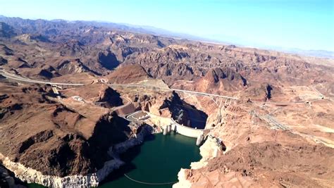 Aerial Of The Hoover Dam Major Tourist Attraction In The The Usa The