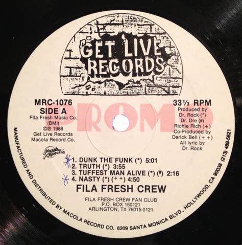 Fila Fresh Crew Tuffest Man Alive 1988 Vinyl Discogs