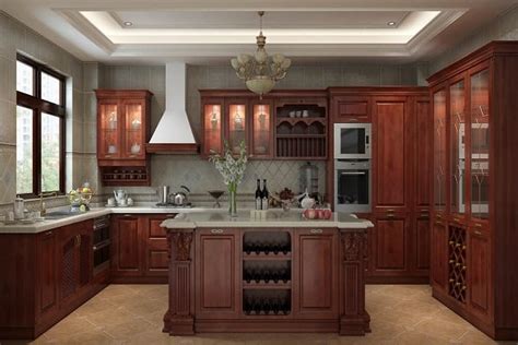 Full Solution Of Walnut Kitchen Cabinets For Villa House Apartments