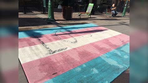 Trans And Pride Crosswalks On Stephen Avenue Vandalized Ctv News