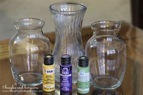 Diy Upcycled Painted Glass Vase