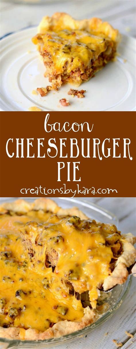 Bacon Cheeseburger Pie A Hearty Meat Pie Filled With Beef And Bacon Topped With Melted Cheese