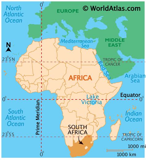 South Africa Latitude Longitude Absolute And Relative Locations
