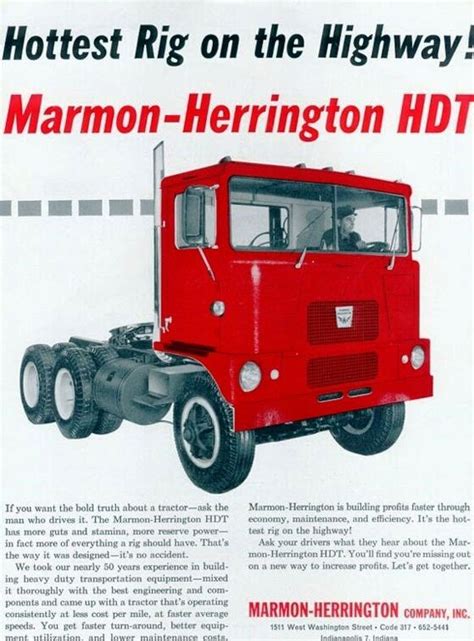 Marmon Herrington Hdt Truck Sales Brochure Trucks Classic Trucks