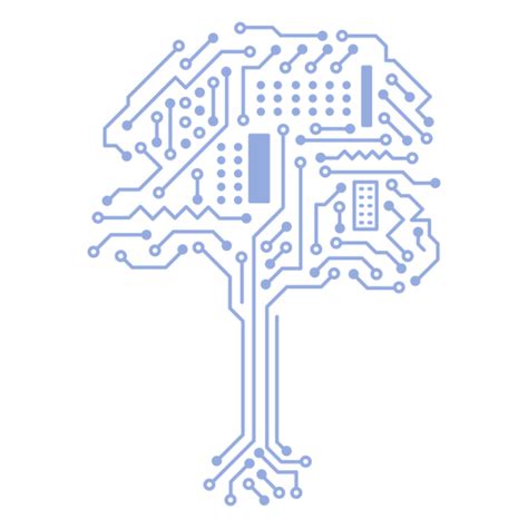 Diseño Png Y Svg De Trazo De Ciencia De árbol De Circuito Para Camisetas