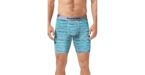 Tommy John Second Skin 8 Inch Boxer Briefs In Blue For Men Lyst