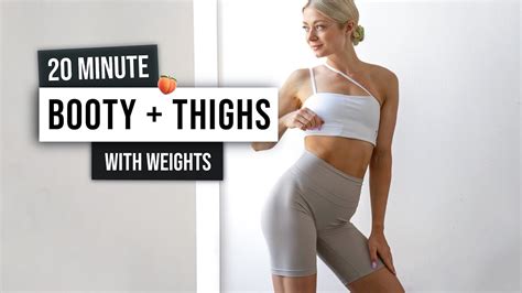 20 Min Booty Inner Outer Thigh Workout With Weights No Repeat