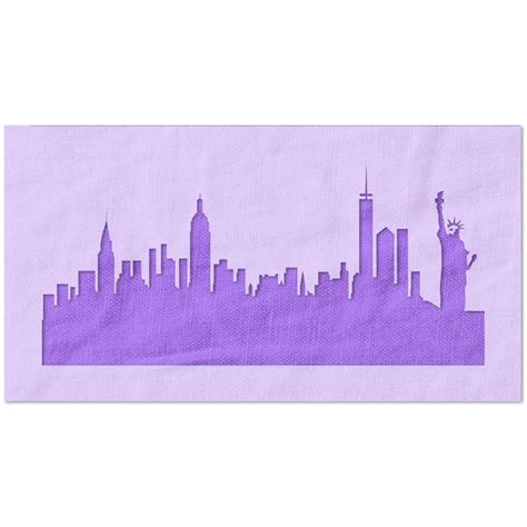 New York City Skyline Stencil 6 X 3 82 Inches Artofit