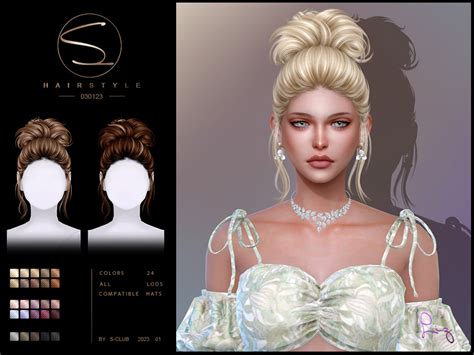 The Sims Resource Updo Hairstyle 030123 Liz