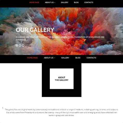 Art Gallery Template Free Free Printable Templates
