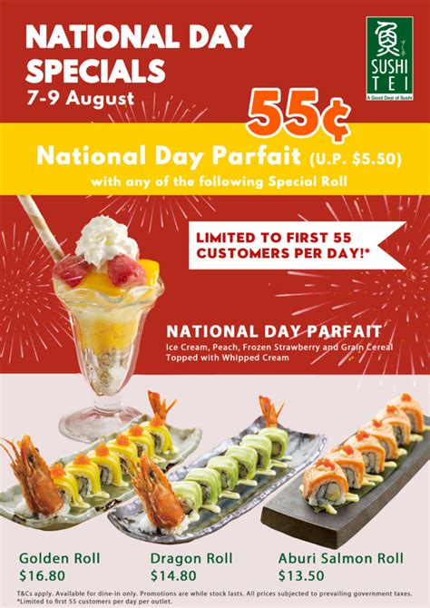 55 Cents National Day Parfait With Purchase Of Your Favourite Special