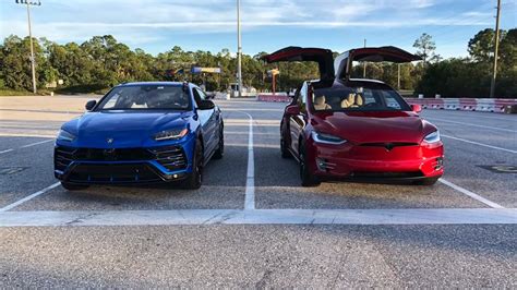 Lamborghini Urus Vs Tesla Model X P100d Drag Race Is Closer Than You