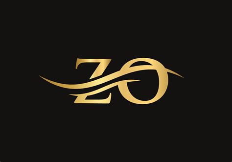 Zo Logo Design Initial Zo Letter Logo Vector Swoosh Letter Zo Logo