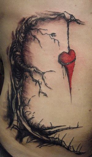 Ink Is Life Tree And Hanging Heart