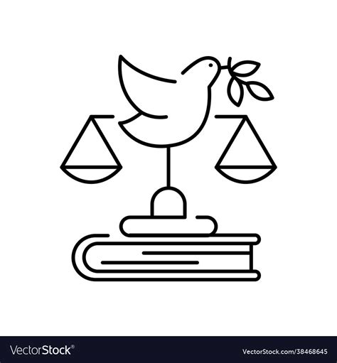 Peace Justice And Strong Institutions Color Icon Vector Image