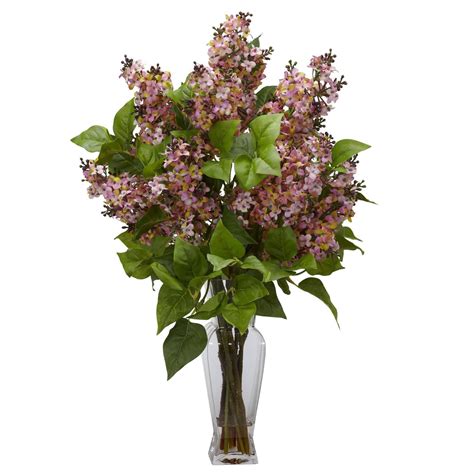 Lilac Silk Flower Arrangement 1256 Nearly Natural