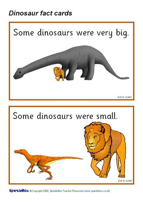 Dinosaur Fact Cards Sb1189 Sparklebox