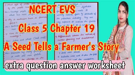 Ncert Evs Class 5 Chapter 19 A Seed Tells A Farmers Story Extra