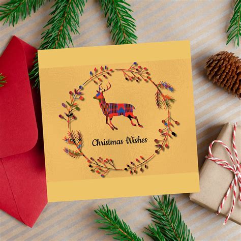 Christmas Wishes Deer Card Wakuda