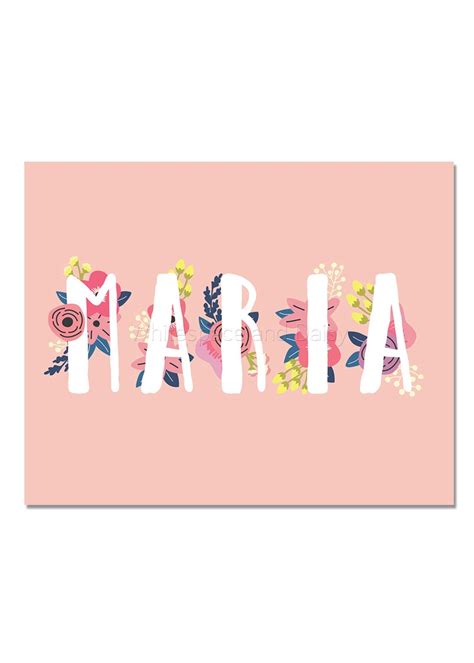 Maria Personalized Name Sign Baby Name Wall Art Baby Name Sign Etsy