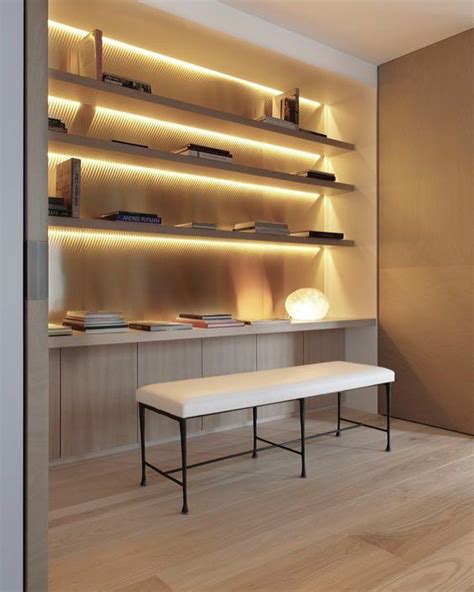 Use Led Strip To Light Up Your Shelving Interior Floor Design
