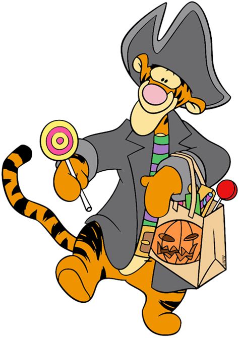 Clip Art Of Tigger As A Pirate Trick Or Treating On Halloween Tigger