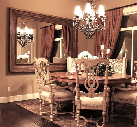 Dining Room Wall Mounted Mirror Traditional Dining