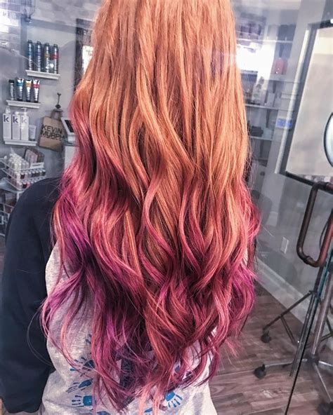 Auburn Purple Hair Ombre