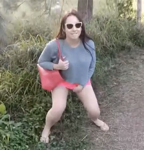 Pee Videos Woman Takes A Sneaky Pee Along The