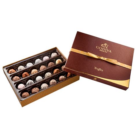 It doesn't stop at just chocolates—you'll also find delicious flavored goodies infused with the same decadence of godiva chocolates. Godiva Truffes Signature 24 pcs - CadoFrance