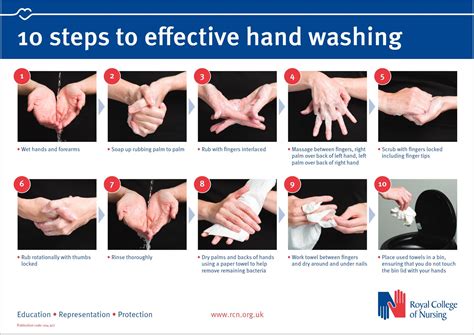 Poster 10 Steps To Effective Hand Washing Sekoia Support And Universe
