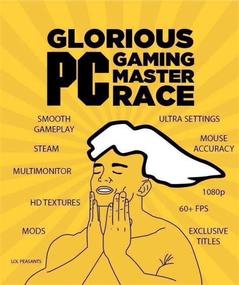 Pc Master Race Gaming Memes Gaming Pc Memes