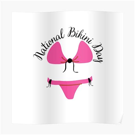 national bikini day 5th july poster for sale by zinatiz redbubble