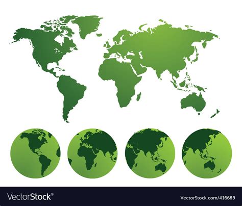 World And Continents Royalty Free Vector Image