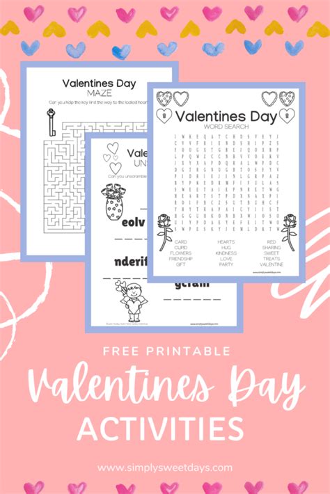 Valentines Day Printable Word Search Maze And Word Jumble Simply